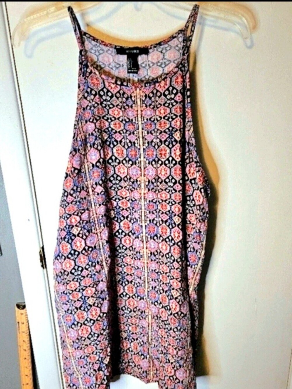 Forever21 Women's Size Large Sleeveless Mini Length Dress Colorful Abstract